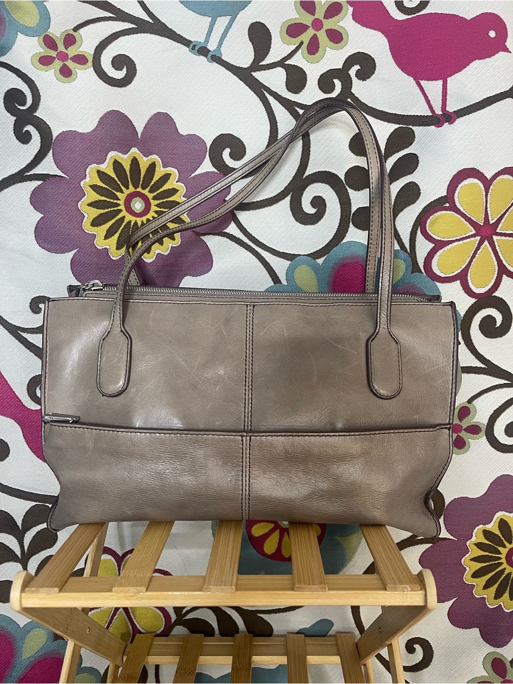 HOBO Women's Leather TOTE, Shoulder Bag, Taupe